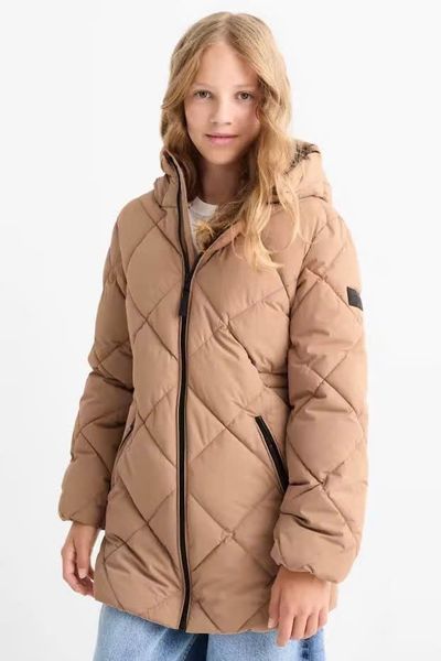 AK06 - Áo khoác phao chần trám CA siêu nhẹ dáng dài cho bé size 8-14y