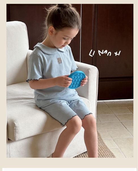 VJ125.1 - Bộ thun cổ sen June bé gái size 90 - 140