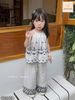 BJJTC.7509 - Bộ Jam & Jenny kẻ thêu ghi bé gái size 1-10y