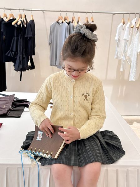 25G096 - Cardigan vặn thừng AMBB nhiều màu cho bé gái size 90-160