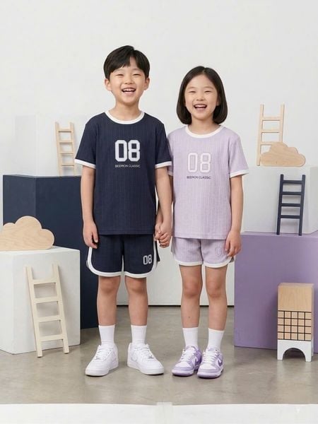 BM2602ST04 - Bộ quần áo trẻ em Beemon vải thông hơi size 120-160