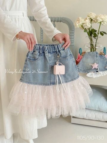 CVAY19 - Chân váy ren trẻ em bé gái, chất liệu dệt kim từ sợi tổng hợp size 90-170, NSX Foshan Hongpai Uniform Co., Ltd