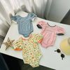 DB00026 - Bộ bơi liền Harifa vai bồng lưng dây đan chéo 3 màu size 9m - 8y