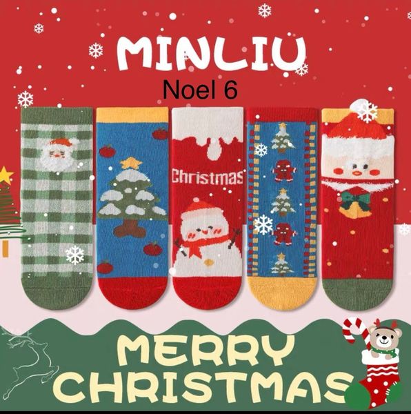 SH2511PK01 - Set 5 đôi tất Minliu Kidsocks dành cho trẻ em, chất liệu cotton+polyester+spandex, NSX Man Luu Textile Company Limited