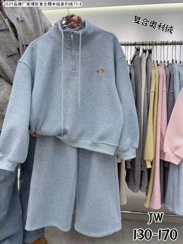 BBG06 - XXBB.Kids - Bộ nỉ lót nỉ đại hàn cổ trụ dòng đại nhiều màu cho bé size 130-170