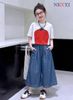 2604.22 - Quần Nexxi jean lửng bò giấy trơn xếp ly cho Mẹ size SML