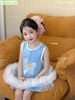 M6035 - Váy Sofia Candy thô thun mềm ngắn tay bé gái size 1-10y