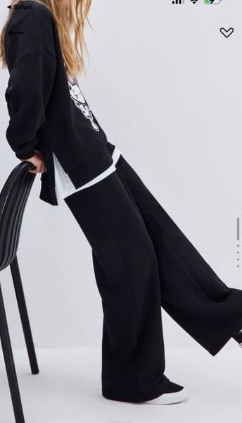 QBG17 - Quần nỉ GGJJ ống suông 2 màu ghi/đen cho bé gái size 6-14y