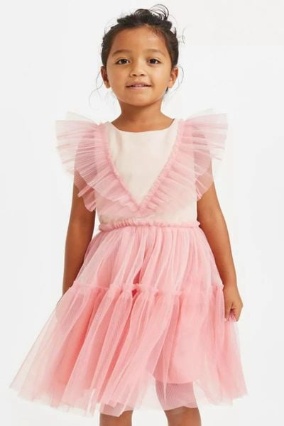 V00072 - Váy công chúa tutu ren dập ly nhiều màu size 2-12y