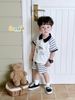 6051BHB - Bộ Polo Beemo tay quần kẻ size 1-6y