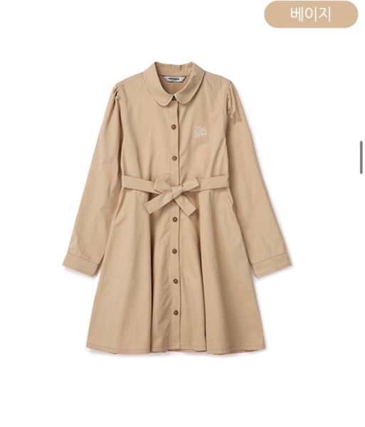 V00087 - Váy thô cổ sen 2 màu be / xanh denim size 110 - 150