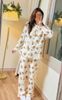 BM2508PJ02 - Pyjama Beemon vải tổ ong màu be họa tiết cho Mẹ freesize 50-65kg