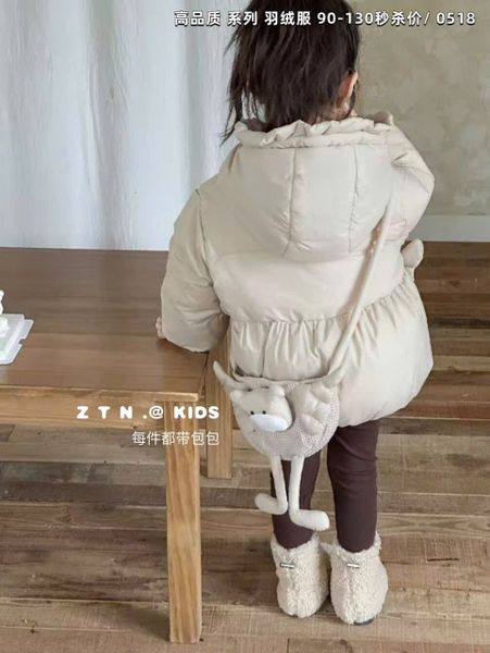 AK27 - Áo khoác phao lông vũ Enenyu Kids kèm túi cho bé gái size 90-130