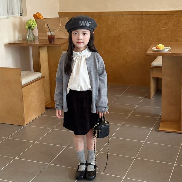 AK41 - Cardigan len AMBB trơn, kẻ nhiều màu cho bé gái size 90-160