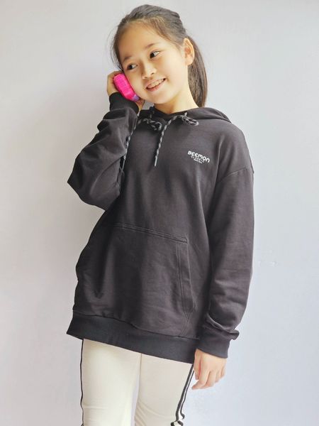 ABT91 - Áo nỉ da cá hoodie Bee Mon 3 màu in chữ ngực size 120 - 160