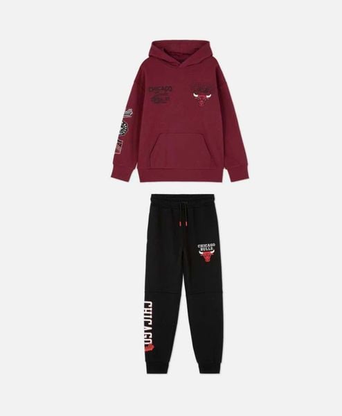 BBT01 - Bộ nỉ bông 2 màu đỏ/ trắng xanh bé trai size 8-15y