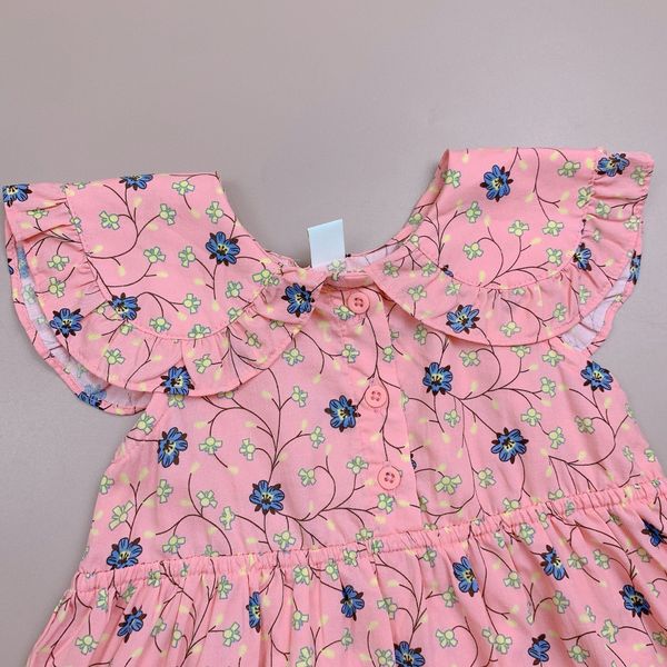 V00024 - Váy thô cổ sen 2 màu hoa size 90 - 130