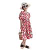 V00027 - Váy thô June màu trắng hoa hồng đuôi cá tay bồng size 1 - 10y