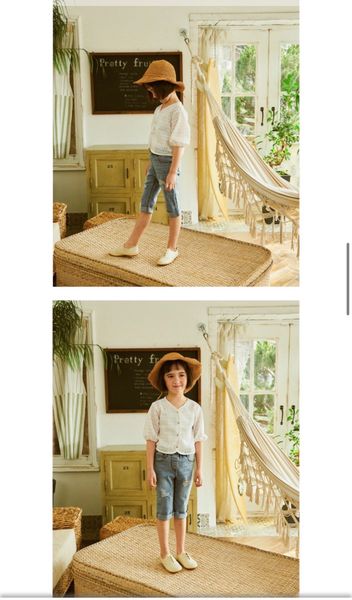 AK72 - Cardigan ren đục lỗ Toto Heros màu trắng tay lỡ BG 110-150