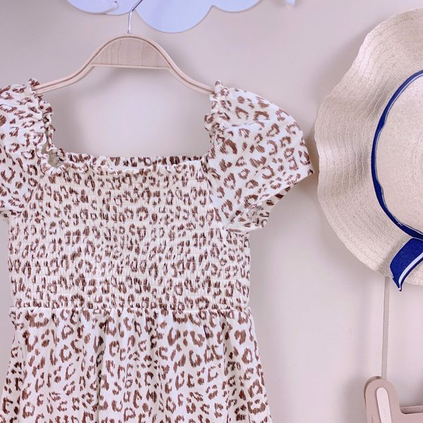 V00056 - Váy Smock chun ngực be da báo BG