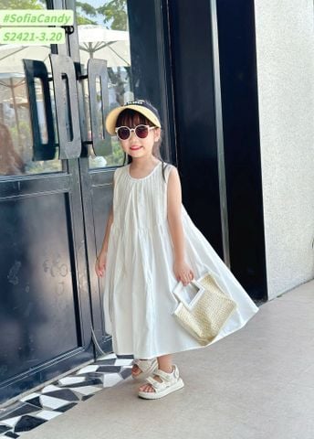 V00038 - Váy Sofia Candy sát nách hở lưng nhiều màu BG size 1-10y