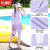 1184 - Bộ bơi YUKE dài tay + quần váy dài chống nắng cho bé size XL-6XL
