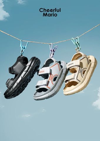 SD02 - Sandal Mario siêu nhẹ quai dán nhiều màu cho bé size 24-29