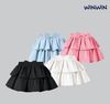 CVAY12 - Chân váy thô liền quần Win Win nhún 2 tầng cạp đính nơ size 3 - 14y