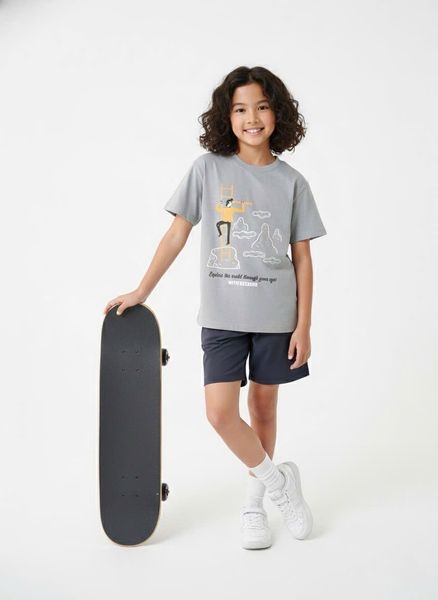 BM2602ST06 - Bộ Beemon cổ tròn vải Golf 3 màu cho bé size 120-170