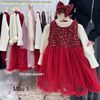 V00096 - Set Váy ren kèm áo len QC nhiều màu bé gái size 100-140
