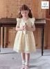 MLSDCC.7632 - Váy Melisa hoa vàng ly ngực vai tiên size 1-10y