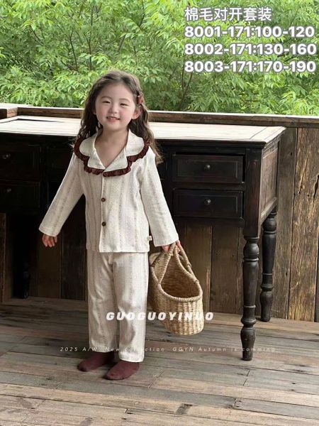 BBG10 - Bộ Pyjama vải thun GuoguoYinuo nhiều màu cho bé gái size 100-190