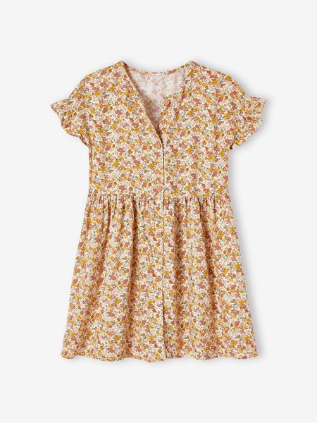 V00050 - Váy lanh hoa nhí nhiều màu BG size 2-14y