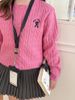 25G096 - Cardigan vặn thừng AMBB nhiều màu cho bé gái size 90-160