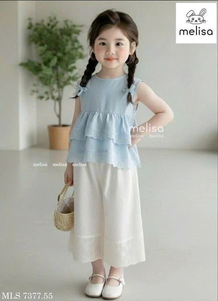 MLSBCC.7377 - Bộ Melisa bé gái size 2-12y