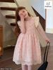MLSDCC.7625 - Váy Melisa hoa hồng cam ly ngực vai cánh tiên size 1-10y