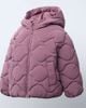 AK32 - Áo khoác phao vải chống thấm 2 màu be/ hồng tím bé gái size 1-6y