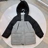 AKBT37 - Áo khoác phao dáng dài 2 màu đen ghi / đen nâu size 2 - 15y