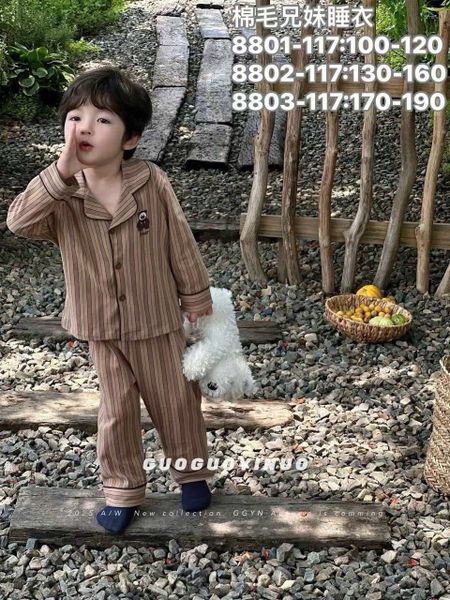 BBT10 - Bộ Pyjama vải thun GuoguoYinuo nhiều màu cho bé trai size 100-160