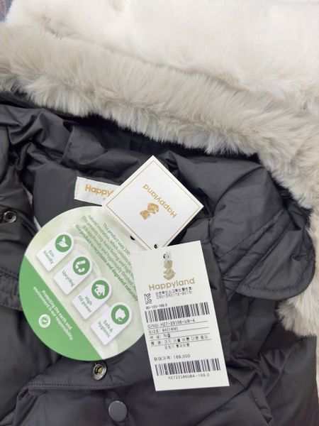 AKBT19 - Áo khoác phao lông vũ Happyland 2 màu cho bé size 90-120