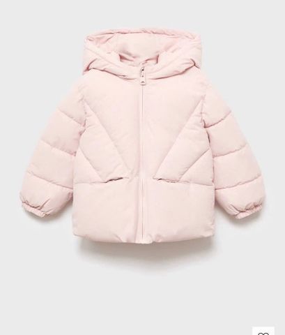 AK14 - Áo khoác phao MNG 2 màu hồng/xanh tím cho bé size 1-6y