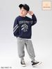 JJ 6667 - Bộ nỉ hai da Jam & Jenny áo navy robot + quần ghi bé trai size 2-12y