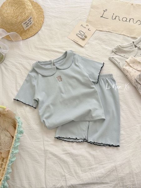 VJ125.1 - Bộ thun cổ sen June bé gái size 90 - 140