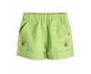 QBG32 - Quần short MM màu xanh lá thêu hoa bé gái size 90-110