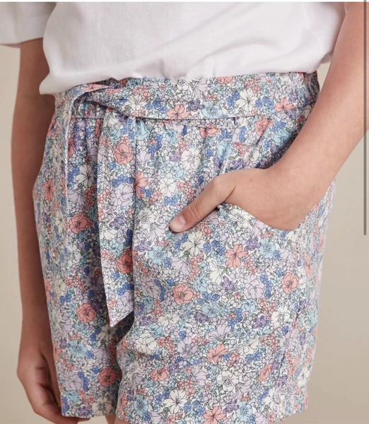 QBG29 - Quần short Youth thô đũi hoạ tiết hoa nhiều màu BG size