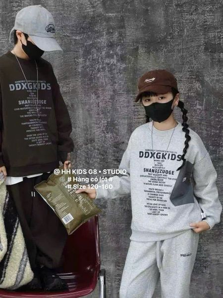 6811 - Bộ nỉ có lót 3 màu cho bé trai size 120-160