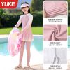 YY5604 - Bộ bơi YUKE chống nắng dài tay + quần dài bé gái size XL-6XL