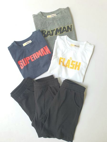 BBT33 - Bộ cotton Chicken & Mouse vải Hàn 3 hình BT size 110 - 150