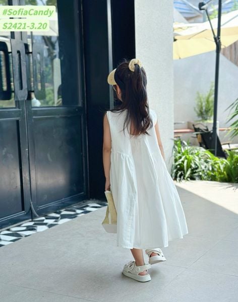 V00038 - Váy Sofia Candy sát nách hở lưng nhiều màu BG size 1-10y