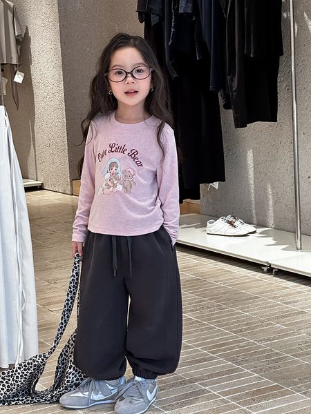 25G052 - Áo thun tăm AMBB họa tiết nhiều màu cho bé gái size 90-170